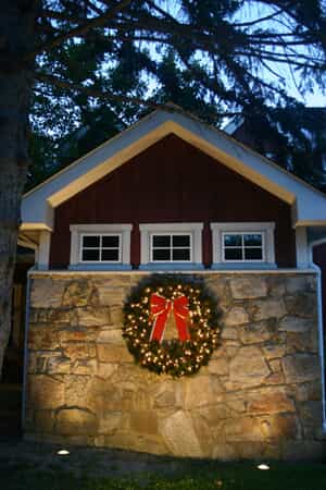 Wreath on the front of a home